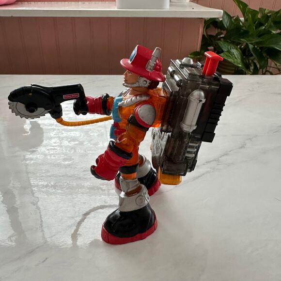 Rescue Heroes Wendy Waters Fisher Price Vintage Figure Firefighter Backpack - Picture 4 of 8